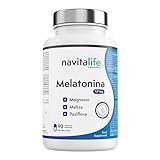 Melatonina 1,9 mg pura con Magnesio, Pasiflora y Melisa | Melatonina sueño de acción rapida y alta biodisponibilidad, Pastillas para dormir bien - Cápsulas vegetales.